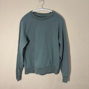 Everlane Sweatshirt Womens Olive Sz M Basic Pullover Crewneck Organic Cotton EUC